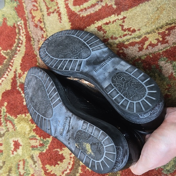 Beautifeel black leather floral sneakers - Picture 6 of 7